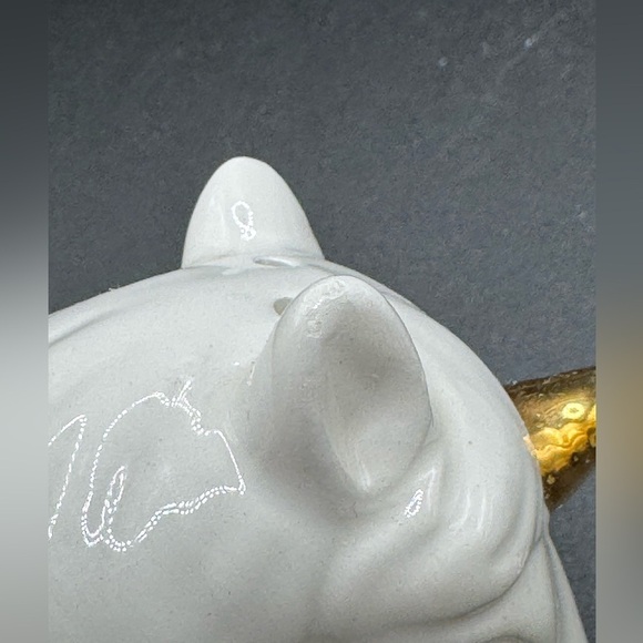 Unicorn Salt and Pepper Shakers Magical Fantasy White Gold Ceramic 3.25” - Picture 8 of 8